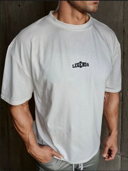 Футболка LEGENDA оверсайз "Витрувианский человек", Молочный