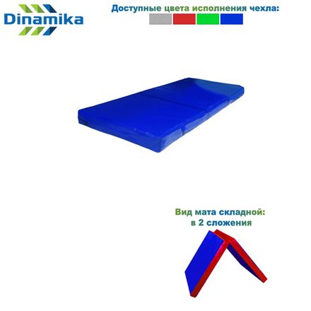 Мат гимнастический 1000х500х100 тент складной в 2 сложения (ппу)