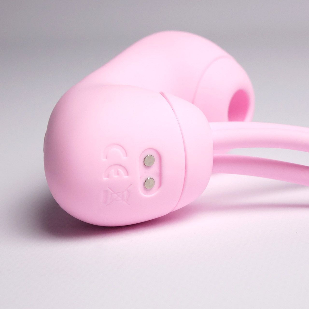 Вакуумный стимулятор клитора Youvic DF923-PINK, 16 см, с виброшариками