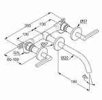 Смеситель для раковины Kludi Nova Fonte Puristic 201440515 хром