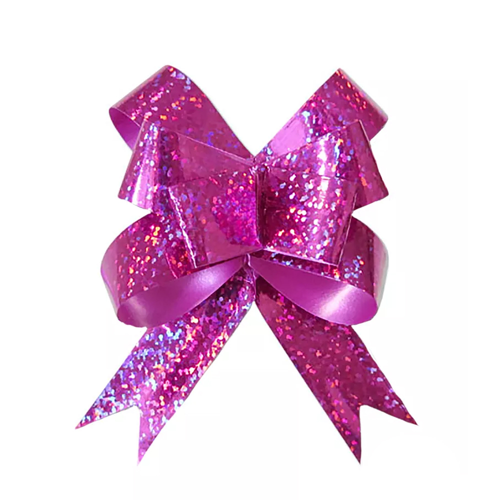 Бант-бабочка Блестки 1,8 Х 35 см (Розовый)