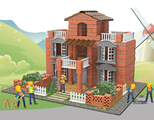 Игровой набор "Строитель", коричневый