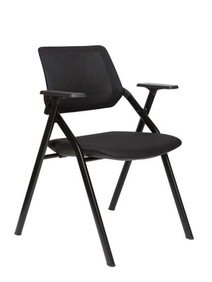 Стул Норден / Стэп / Step / черный пластик / черная сетка / черная ткань