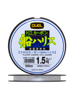 Флюорокарбоновая поводочная леска для рыбалки Duel H.D,Carbon Fune Leader Fluorocarbon 100%, 0,285 мм, 100 м, 6 кг, прозрачный