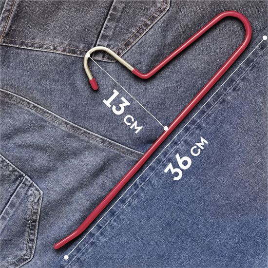 Вешалка для брюк с нескользящим покрытием, Красная, (по 5 шт.)