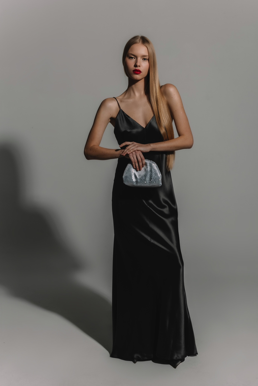 Clutch DIAMOND silver color