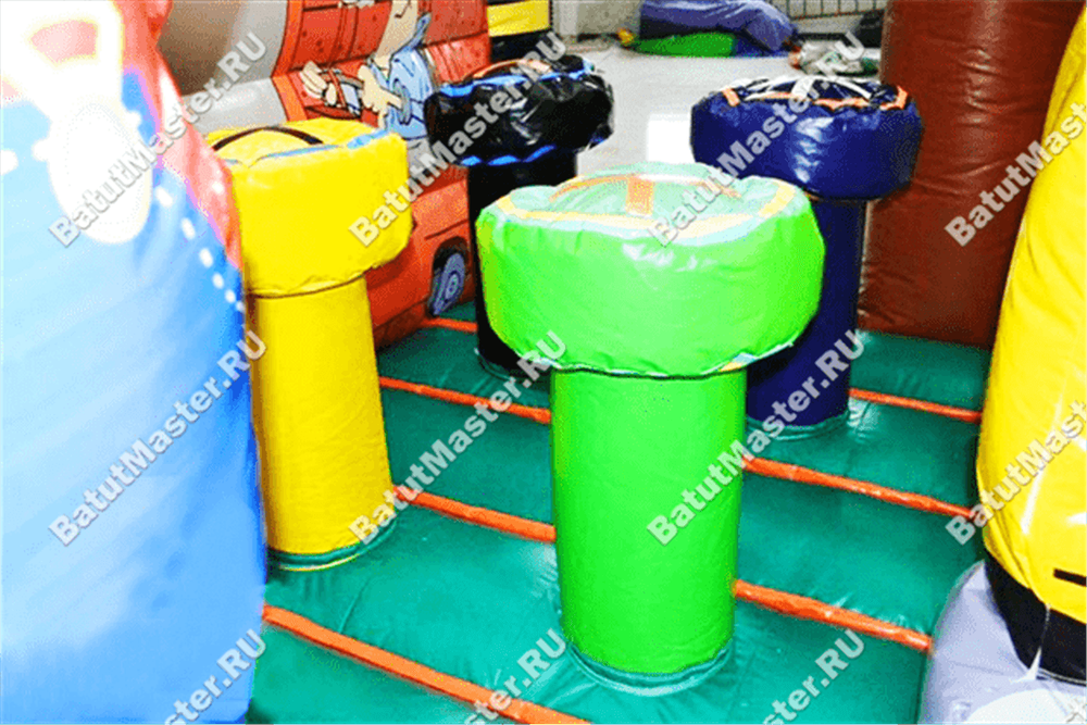 Коммерческий надувной батут "Строители"