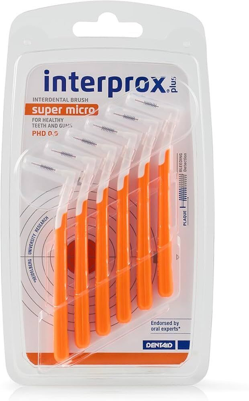 Межзубные ершики Interprox Plus Supermicro, оранжевые 6 шт