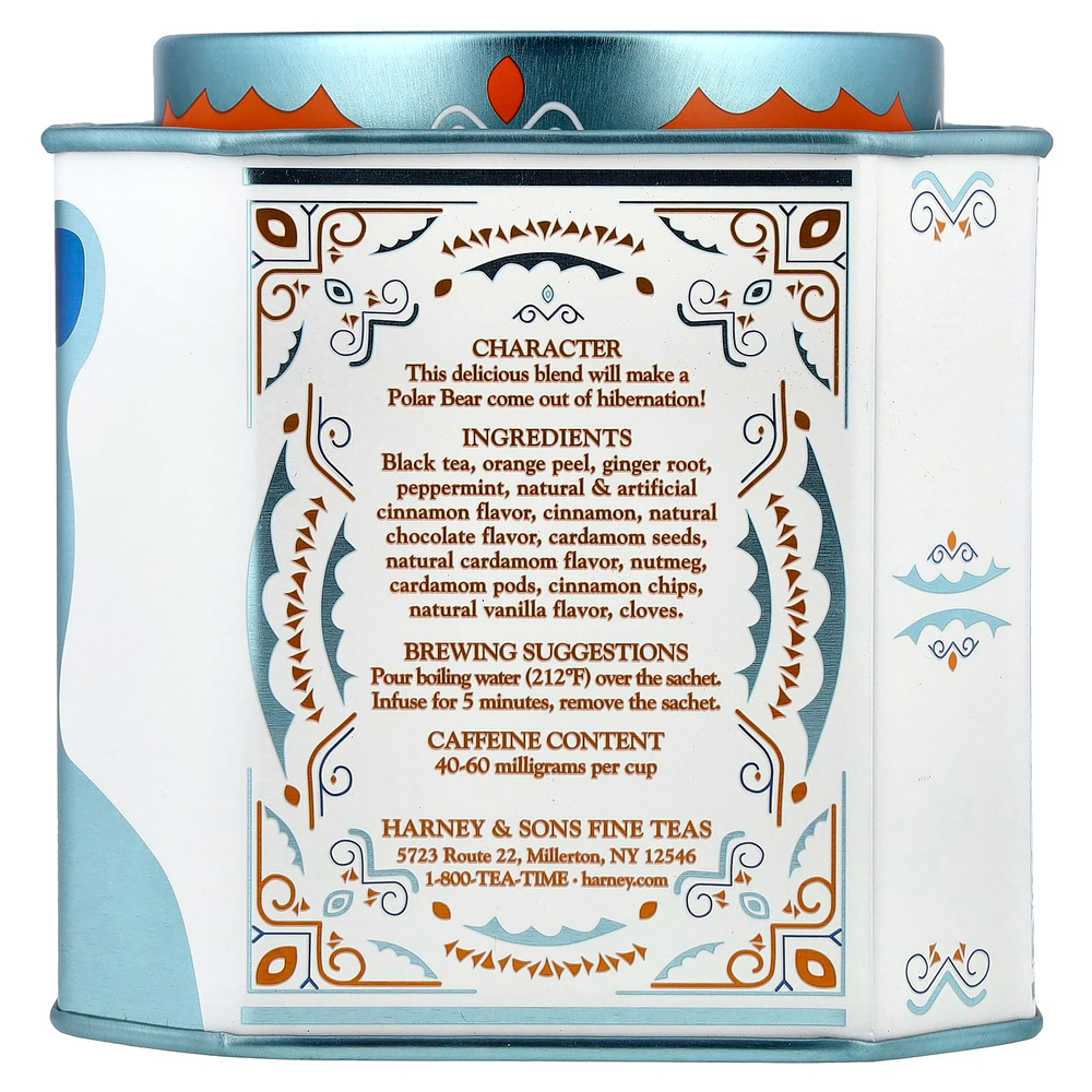 Harney & Sons, черный чай, шоколад и корица, 30 пакетиков, 75 г (2,67 унции)