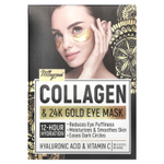 MaryAnn Organics, Маска для глаз с коллагеном и золотом 24K, 16 пар