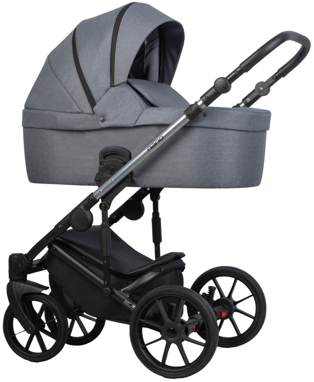 Детская коляска Riko Nano Thermo 3 в 1 с автокреслом Rant Cruise Grey 12 Graphite (графит)