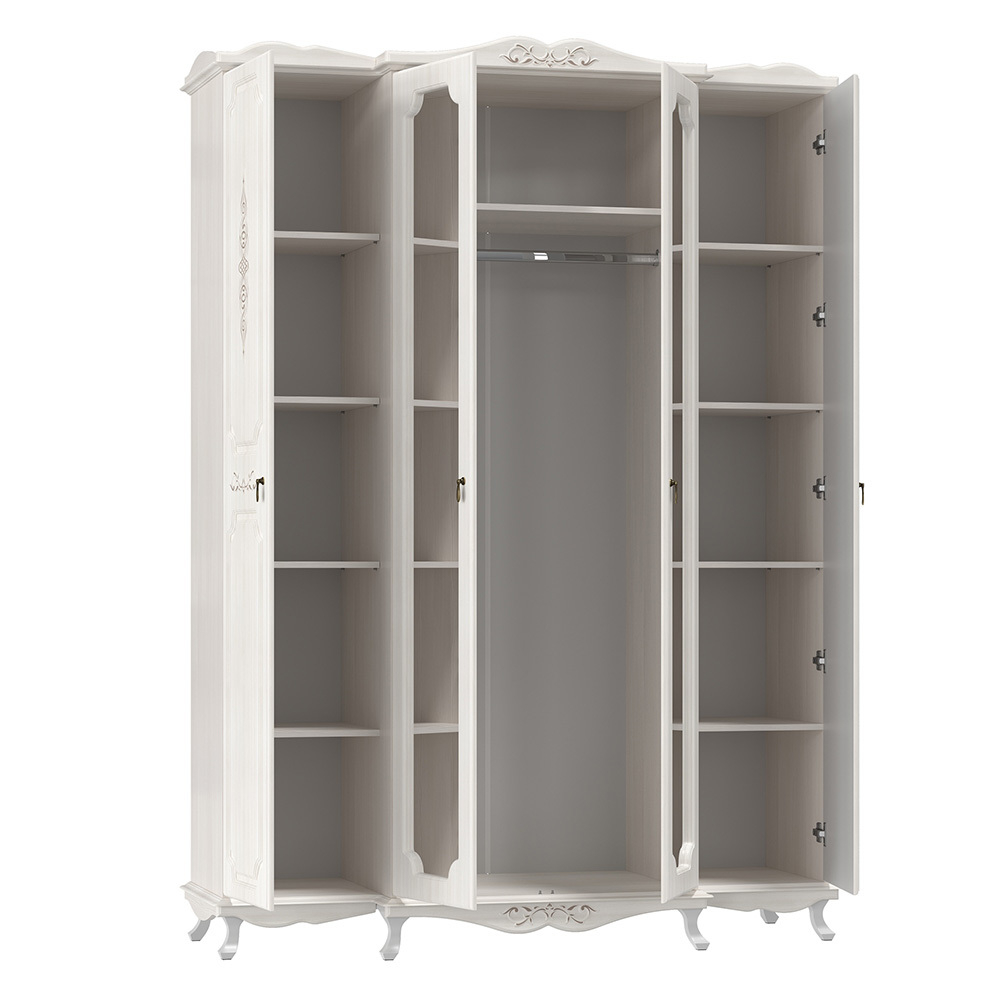 Шкаф для одежды Кантри 06.116, Вудлайн кремовый, Белый