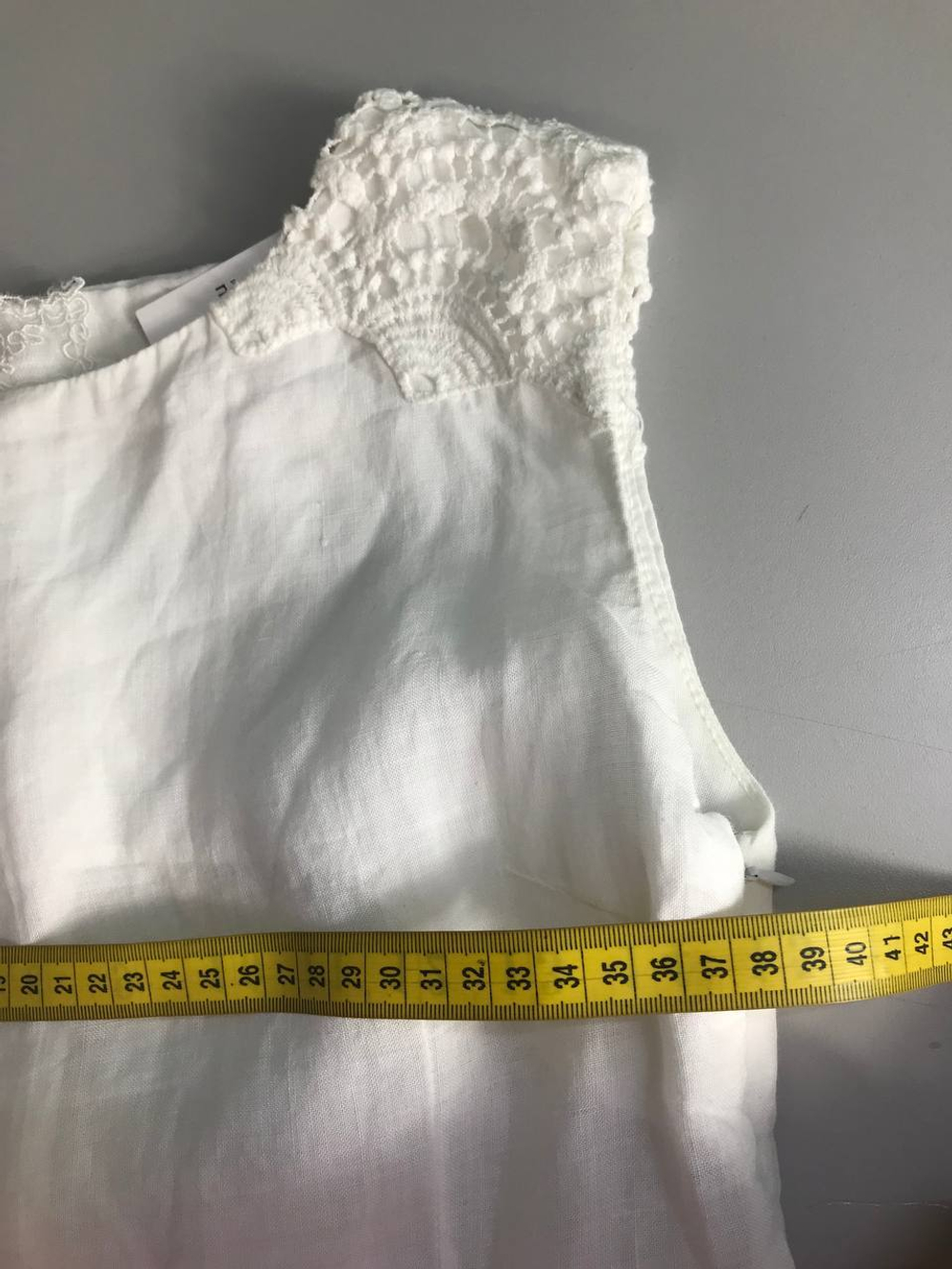 Платье льняное кружевное, визуально 40/42 размер