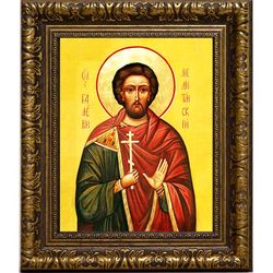 Валерий Мелитинский Святой мученик. Икона на холсте.