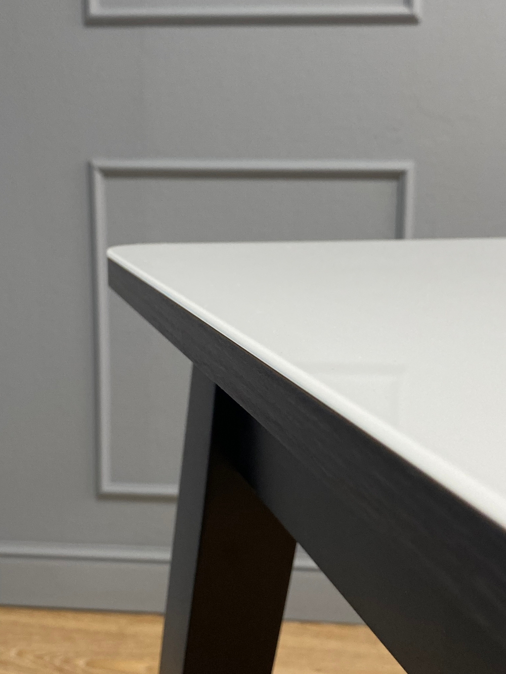 Стол обеденный, кухонный раздвижной KENNER 1100 М венге/стекло белое глянец