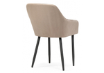 Стул на металлокаркасе Woodville Слэм бежевое, черное, ножки черные