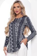 Джемпер "Авелин" (принт/темно-синий) Б8401 LT Collection (Акция)