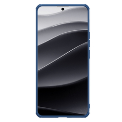Усиленный чехол синего цвета от Nillkin для Xiaomi Redmi Note 14 Pro 5G и Mi Poco X7 5G, серия Super Frosted Shield Pro