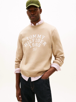 Свитшот Tommy Hilfiger Arch Logo Flex Fleece Coastal Taupe