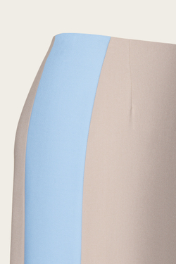 Бежевая юбка-карандаш с лампасами "Симона 2"