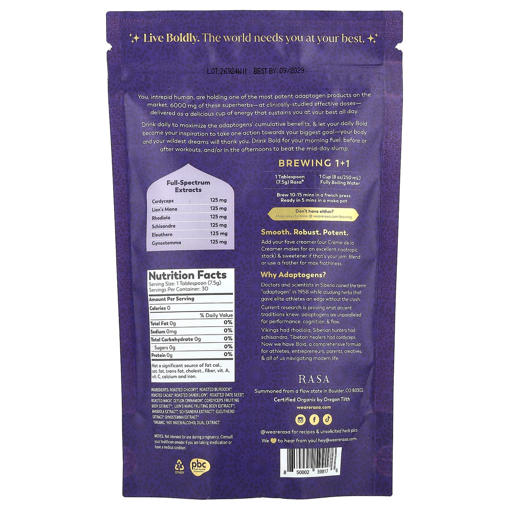 Rasa, Мощный тоник для энергии, жирный, 226 г (8 унций)