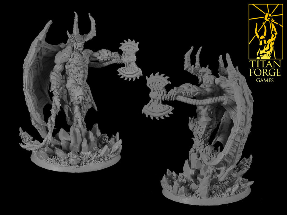 Grand Alliance Chaos Blades of Khrone Daemons Of Khorne Bloodthirster 1 шт. миниатюра для dnd, днд, pathfinder, фентези, Настольная игра, НРИ, Варгейм, РПГ