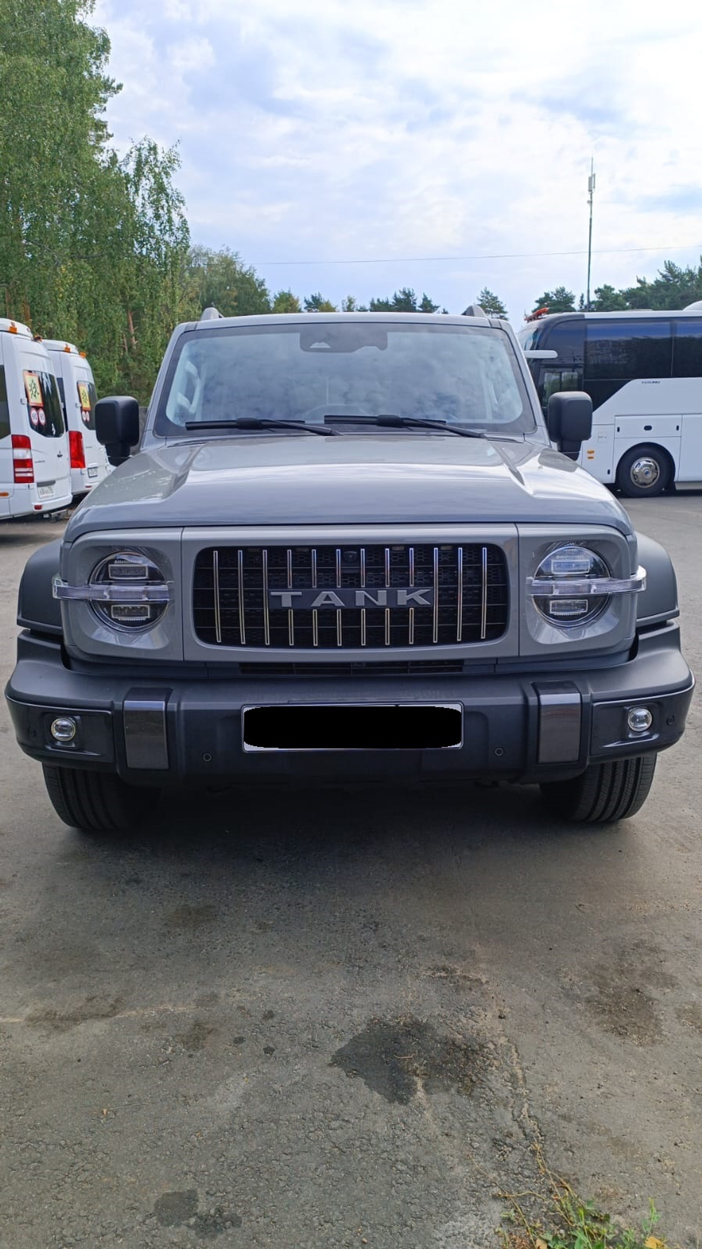 Решётка радиатора Defender GT серая Tank 300