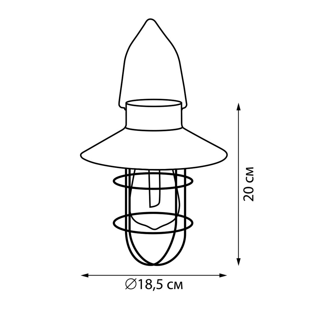 USL-S-280-PT200 VINTAGE LANTERN Садовый светильник на солнечной батарее Винтажный фонарь. Подвесной. 1 филаментная лампа. Теплый белый свет. 1xААА Ni-Mh аккумулятор в-к. IP44. TM Uniel