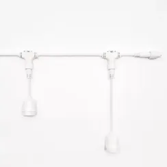 Белт-Лайт UNIBELT 10 м., провод белый Каучук, шаг 25 см., 40 подвесных патронов, IP65, LTC (UBL10m/40L-8)