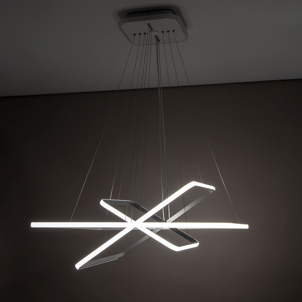 Citilux Неон Смарт CL731AK110E Умная подвесная люстра Белая