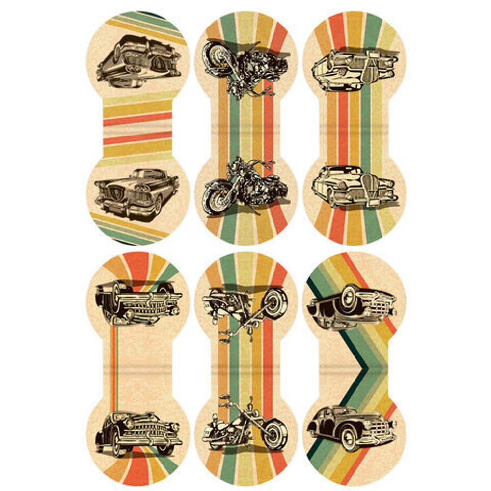 Закладки для книг МАГНИТНЫЕ, "AUTO", набор 6 шт., 30х25 мм, BRAUBERG, 113167