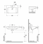 Раковина Kerasan Inka Project 60 3411 bi*1 белая