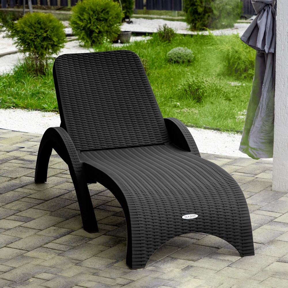 Шезлонг RATTAN Цвет: Антрацит