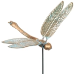 Фигура на спице «Волшебная стрекоза» 60 см, Золото с голубым переливом