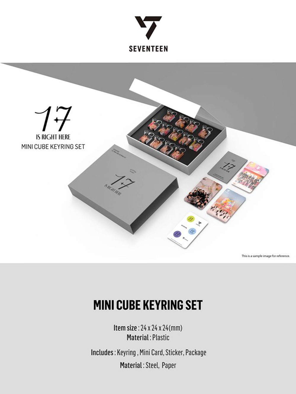 товары SEVENTEEN - 17 IS RIGHT HERE OFFICIAL MD MINI CUBE KEYRING SET