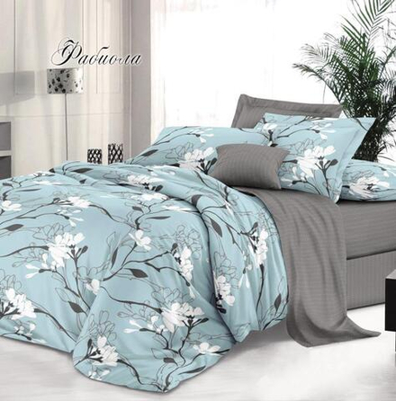 Комплект постельного белья Евро САТИН "Фабиола ЕМ" (нав. 50х70 или 70х70-)