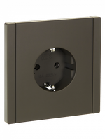 FORTE&PIANO Розетка 1-местная с заземлением без защитных шторок винтовое крепление 16А FP316 серый IEK