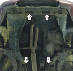 Усиленная защита Motodor картера двигателя, кпп. 2 мм, сталь. для Daewoo Espero 1991-1999 арт.00501