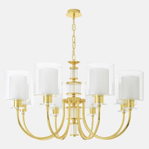 Подвесная люстра Crystal Lux ELENA SP8 GOLD