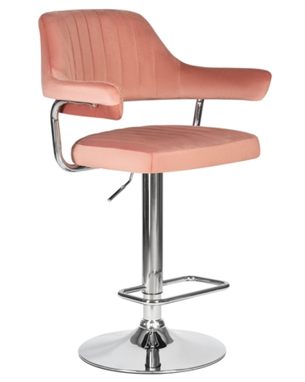 Стул барный DOBRIN CHARLY, пудрово-розовый велюр (MJ9-32)