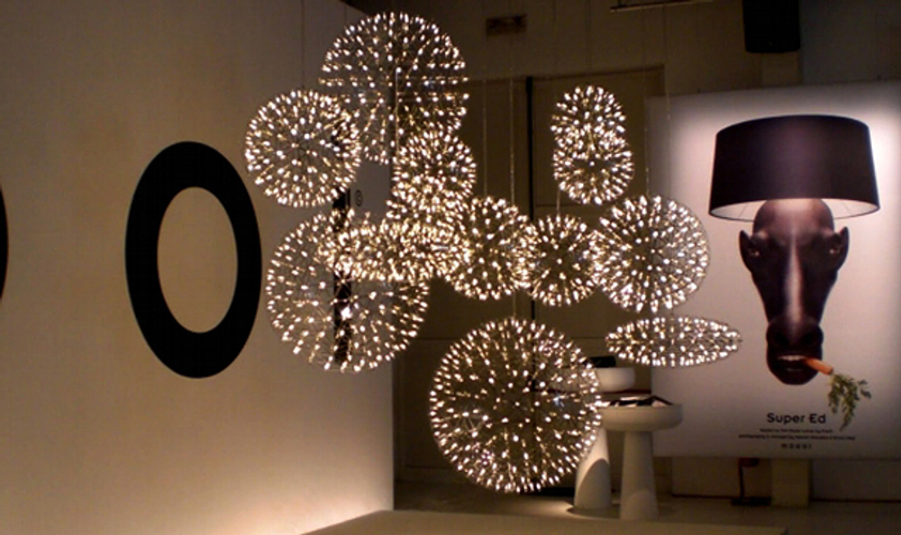 Pendant design lamp Raimond Zafu by Moooi (Gold,  D 75 cm)