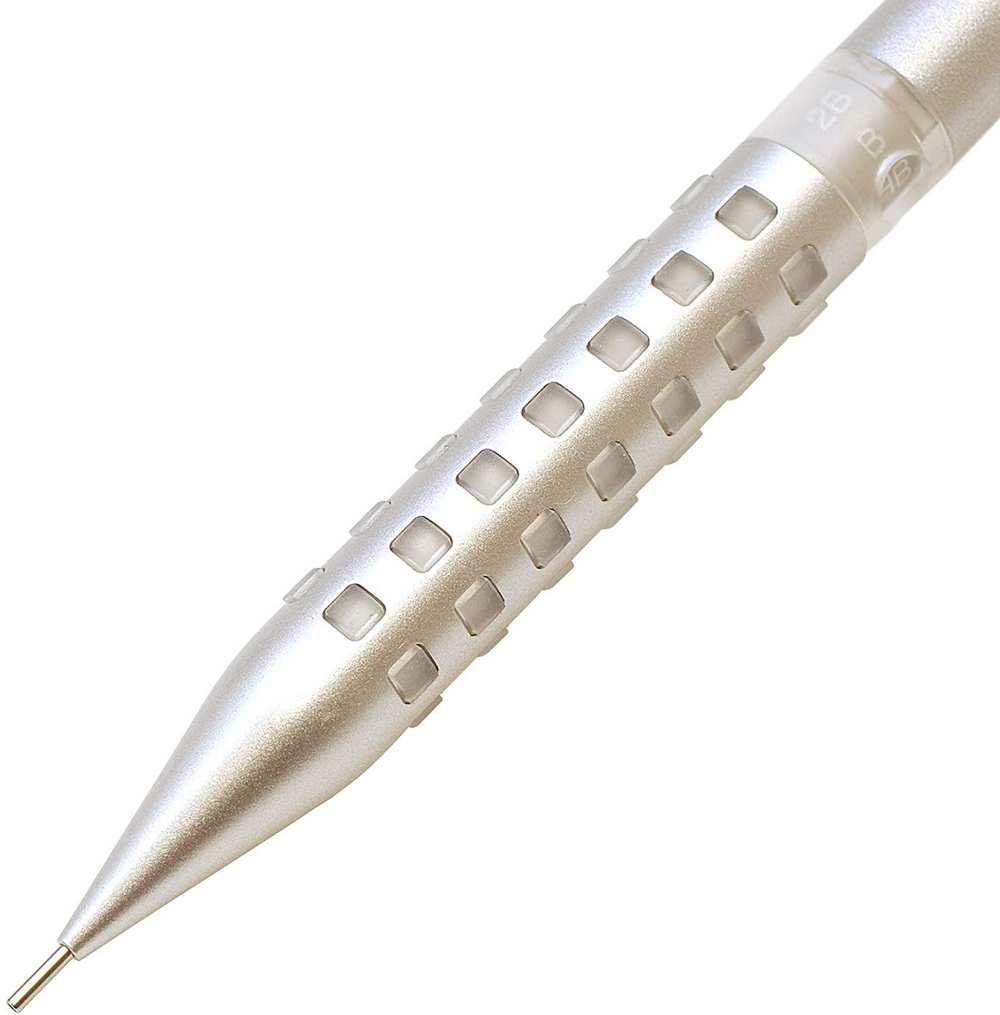 Чертёжный карандаш 0,5 мм Pentel Smash Work Ltd 2021 Smart Silver + ластик Pentel Ain Smash Smart Silver