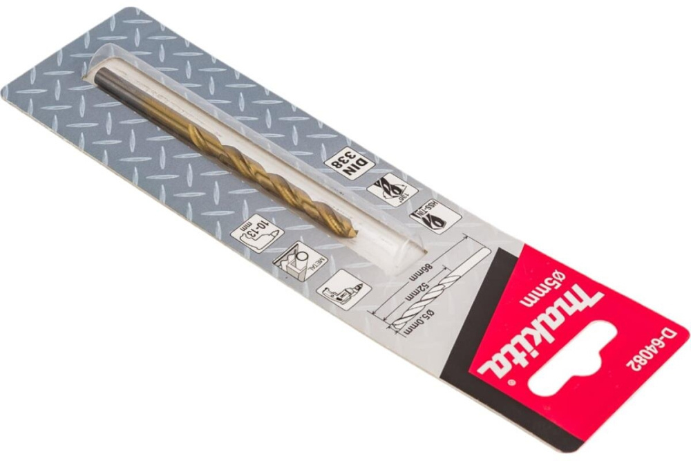 Сверло по металлу HSS-TiN Economy 5х52x86, 1 шт. Makita D-64082
