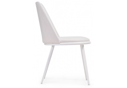 Стул на металлокаркасе Woodville Алдис катания вайт, белый матовый, ножки белые