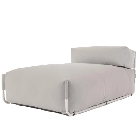 Пуф-шезлонг уличный Square для модульного дивана 165x110 светло-серый