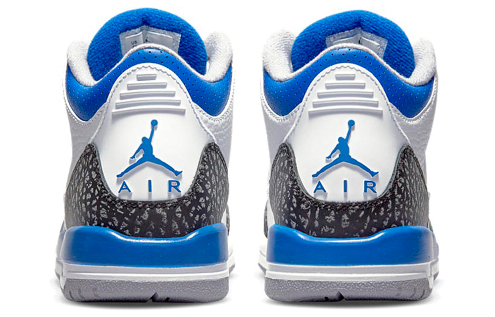 Jordan Air Jordan 3 Retro "Racer Blue" Racing Blue Little Lightning Help Vintage Basketball Shoes GS White Blue