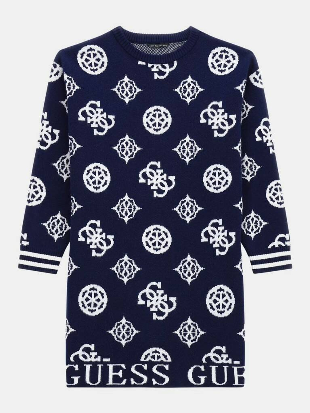 Платье трикотажное GUESS Синий/Белый орнамент Девочка