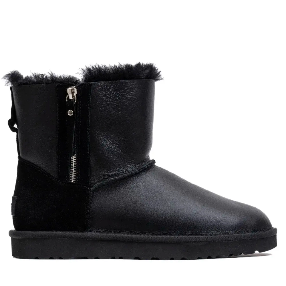 Ugg Men'S Mini Double Zip Metallic Black
