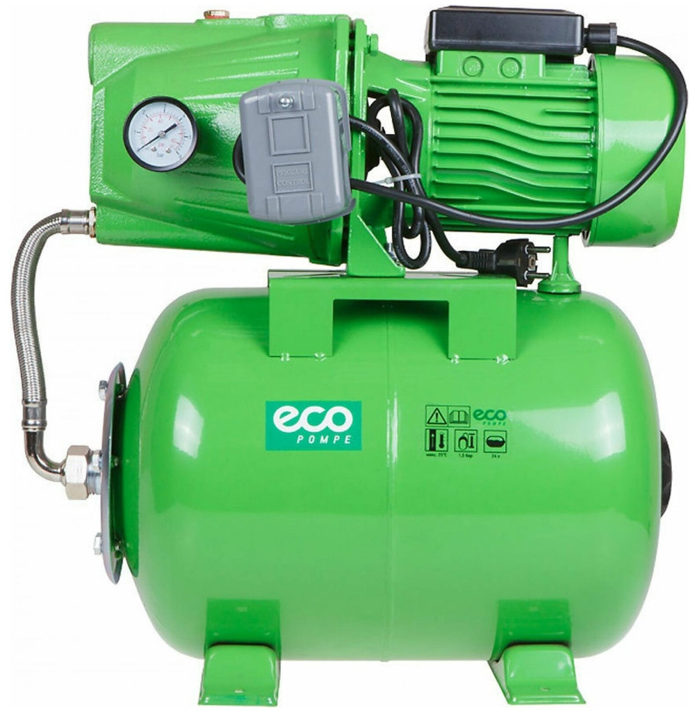 Станция водоснабжения автоматическая ECO GFI-904 (900 Вт, 3100 л/ч, 42 м, 4.8 атм макс, корпус насос