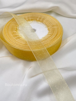 Лента капроновая органза желтая